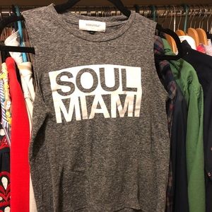 SoulCycle Miami gray muscle tank xs